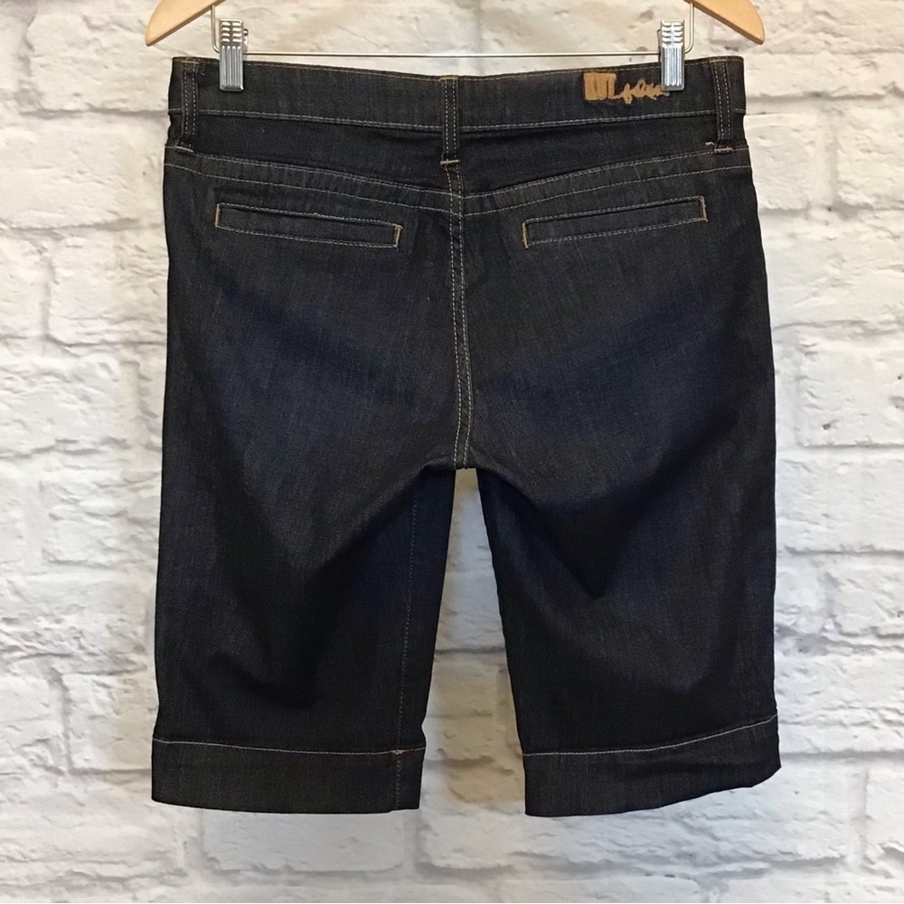 Kut From The Kloth 6 Women's Denim Jeans Shorts Bermuda Dark Indigo Stretch - Picture 4 of 10